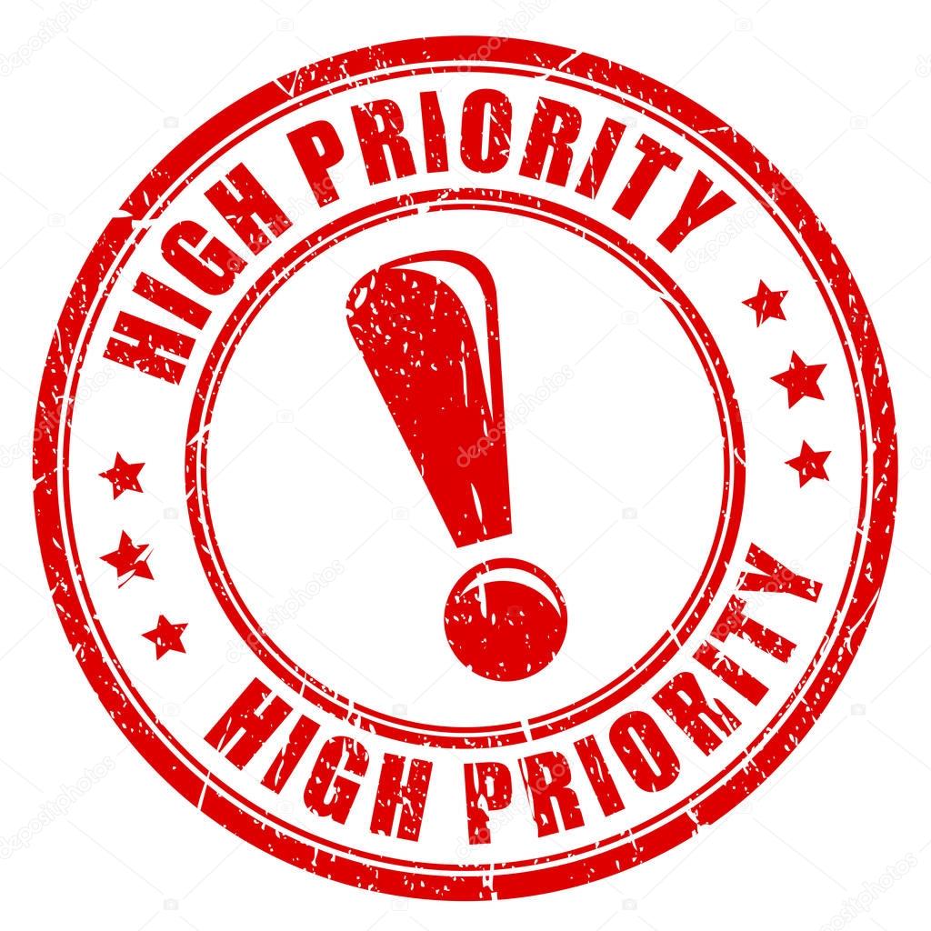 High priority ink vector stamp