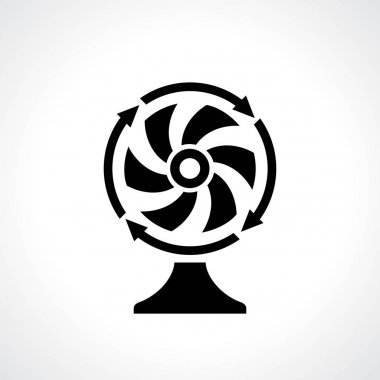 Resepsiyon fan hava havalandırma simgesi