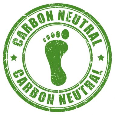Karbon nötr ayak izi mürekkep damgası