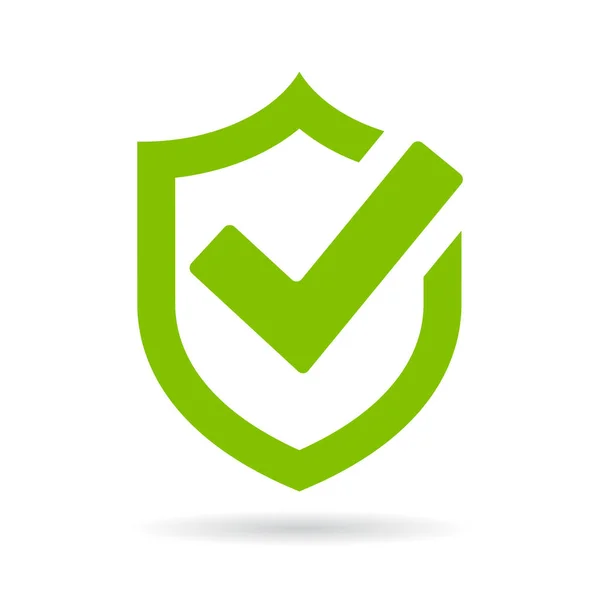 Tick escudo icono de seguridad — Vector de stock