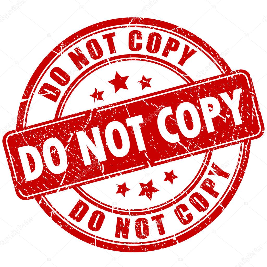 Do not copy red ink stamp