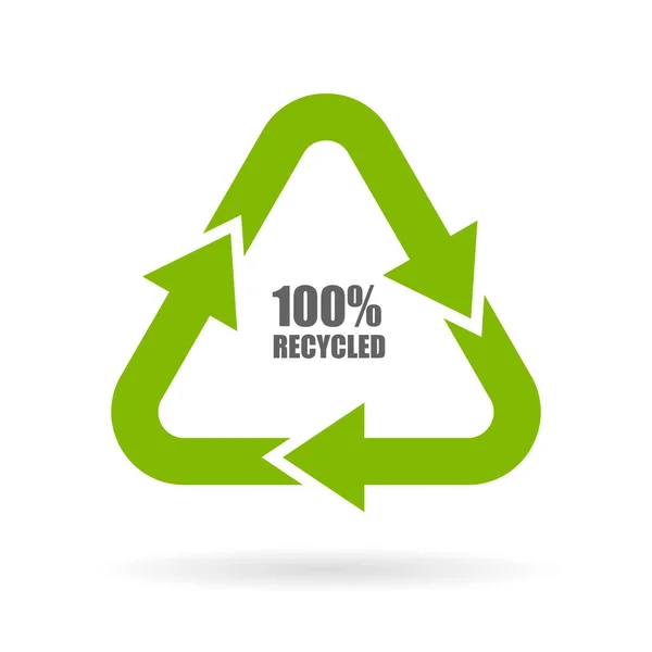 100 flèches recyclées signe — Image vectorielle