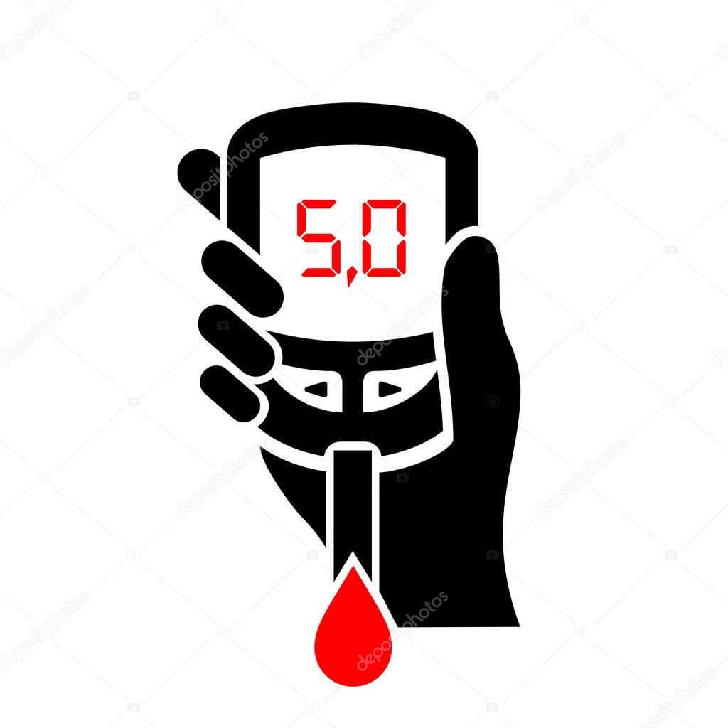 Normal sugar level in blood vector illustration