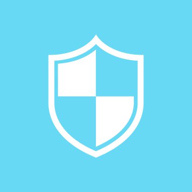 Beyaz kalkan web simgesi