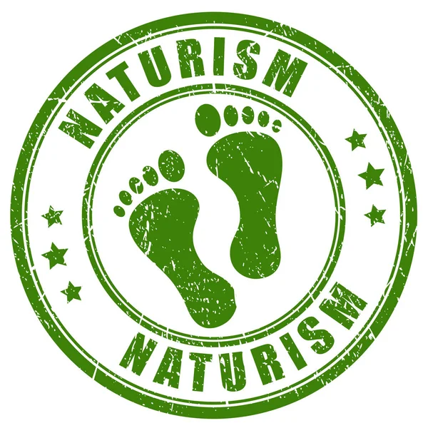 Naturism gummistämpel — Stock vektor