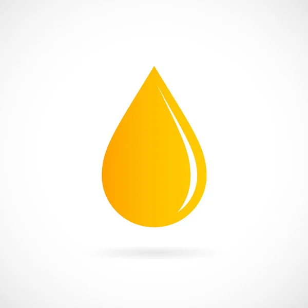 Icône de goutte d'huile jaune — Image vectorielle