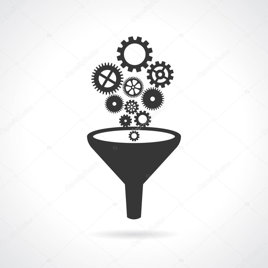 Abstract engineering icon isolated on white background