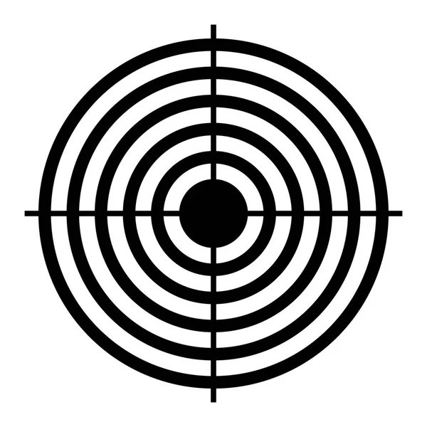 Tir rond cible objectif icône — Image vectorielle