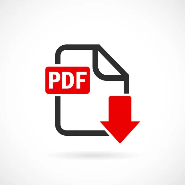 Ladda ner pdf-filikonen — Stock vektor