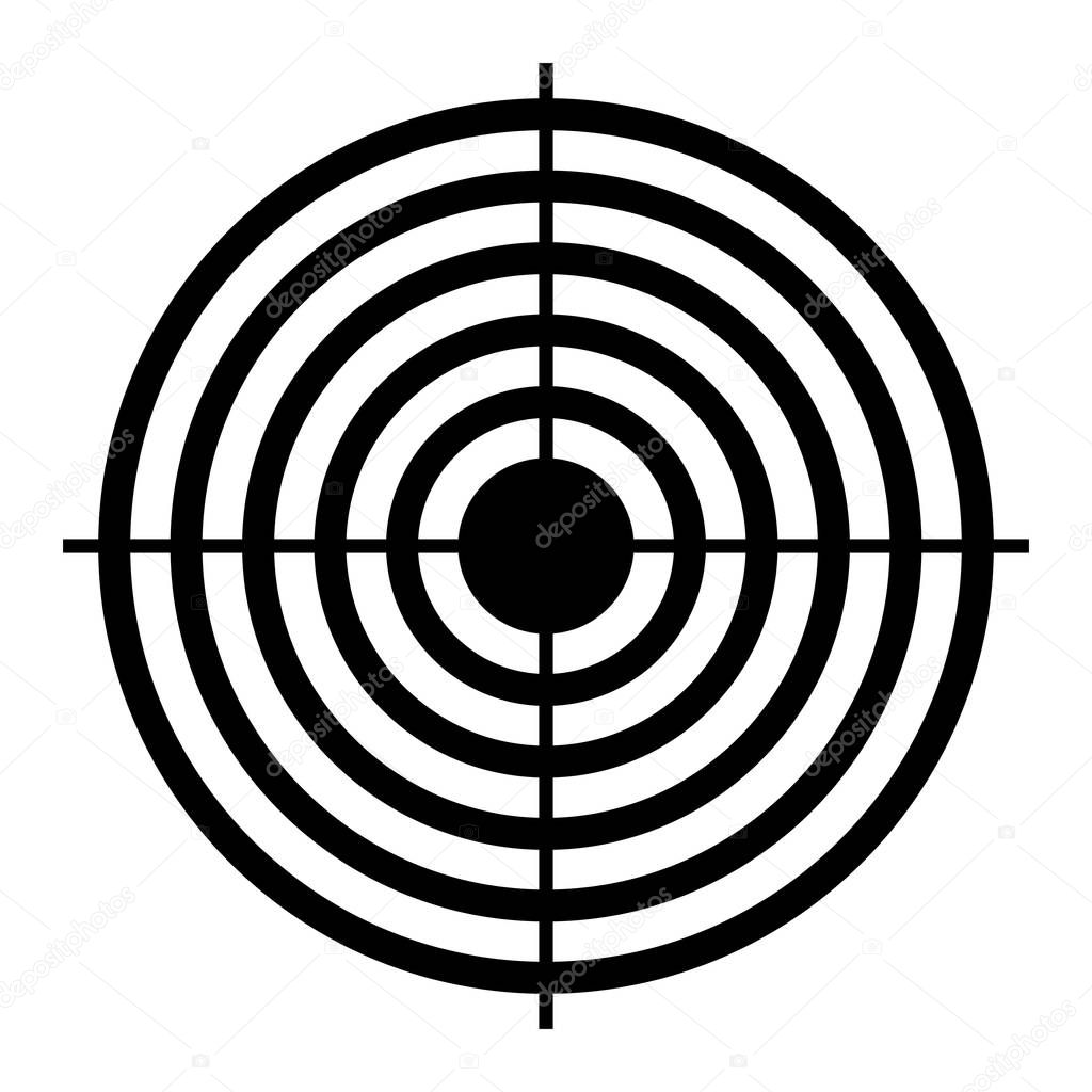 Shooting round target aim icon