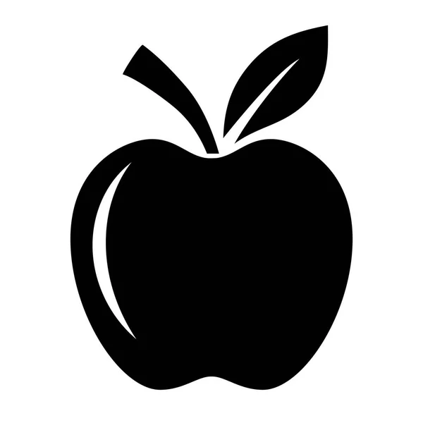 Apfel Silhouette Vektor-Symbol — Stockvektor