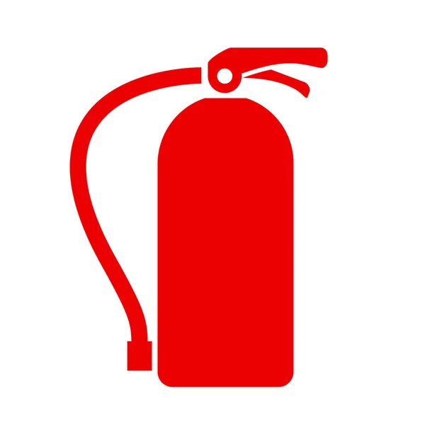 Brandsläckare röd vektor symbol — Stock vektor