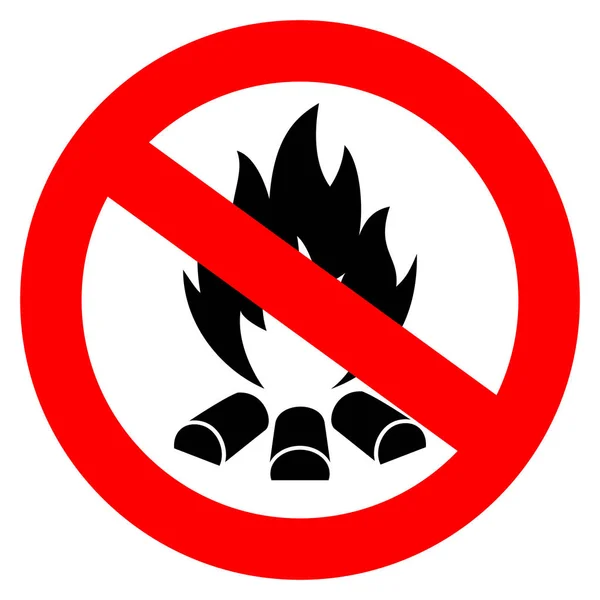 Ingen brandvektor tecken — Stock vektor