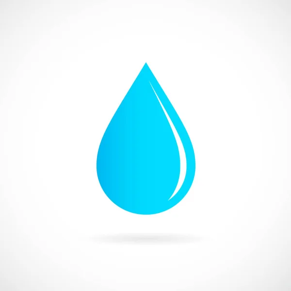 Blue rain drop icon — Stock Vector