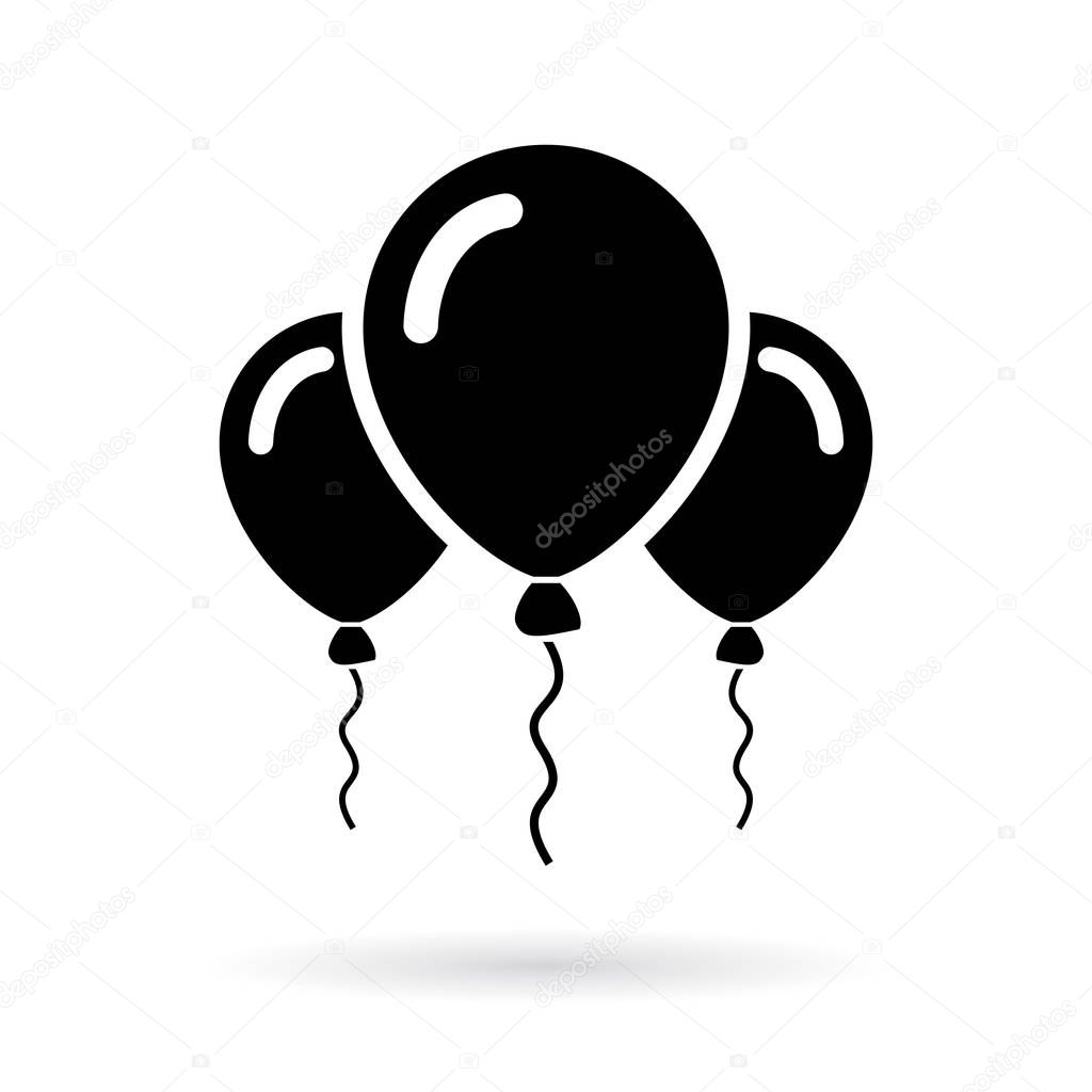 Air rubber balloon icon vector illustration isolated on white background