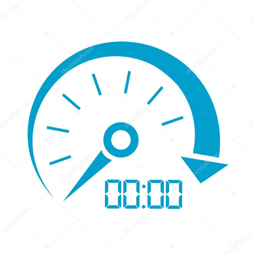 Car speed vector icon illustration isolated on white background
