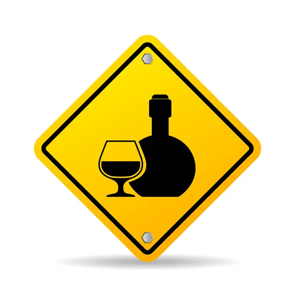 Alkol vektör işareti — Stok Vektör