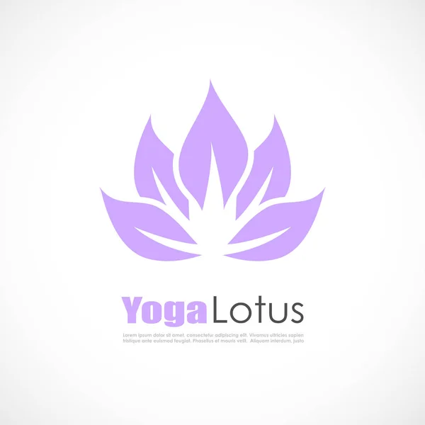 Violet lotus logo — Stockvector