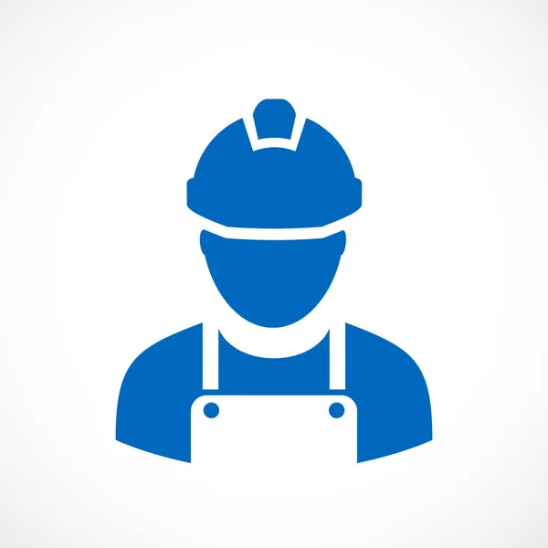 Builder worker avatar icon — Stock Vector