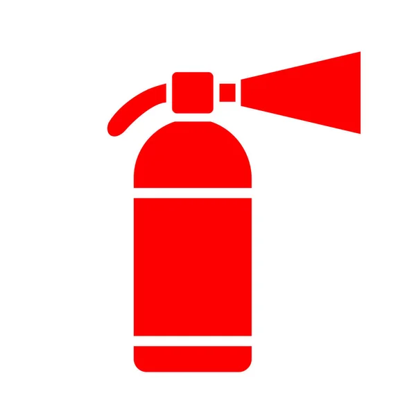 Ícone do vetor vermelho do extintor — Vetor de Stock