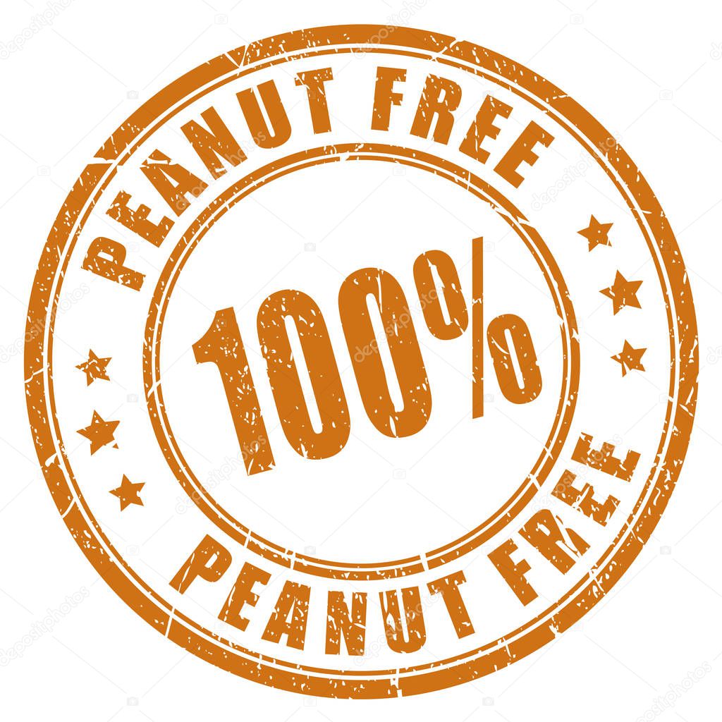Peanut free rubber stamp