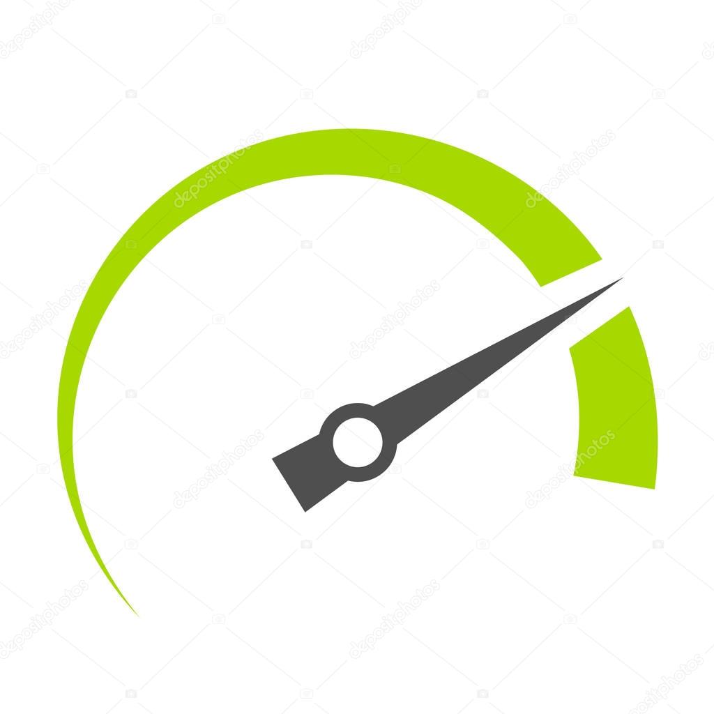 Speedometer vector symbol illustration isolated on white background