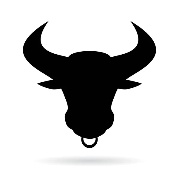 Buffalo bison silhouet pictogram — Stockvector