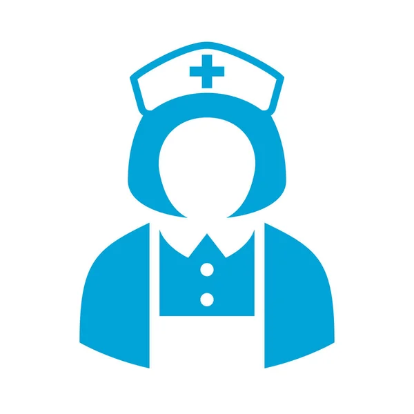 Kórházi nővér avatar ikon — Stock Vector