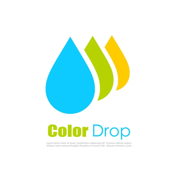 Logo gota de color — Vector de stock