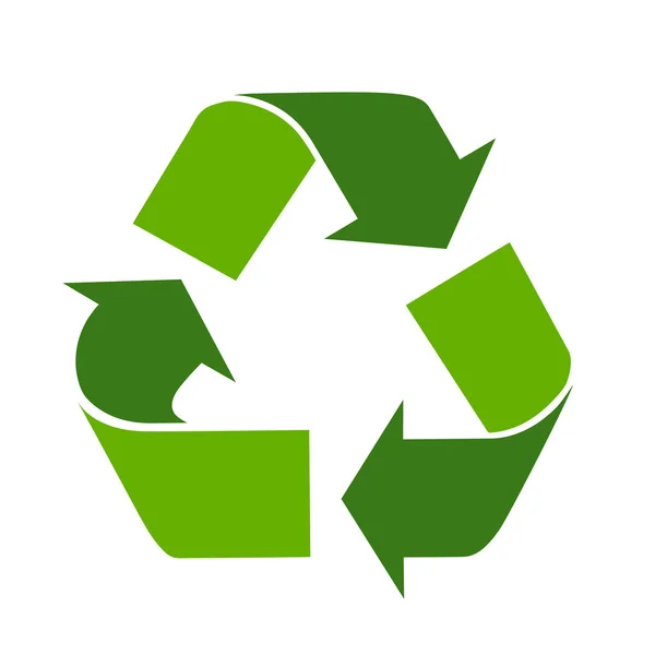 Переробка екологічного циклу зеленого символу — стоковий вектор