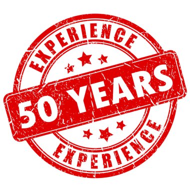 50 year experience rubber stamp clipart