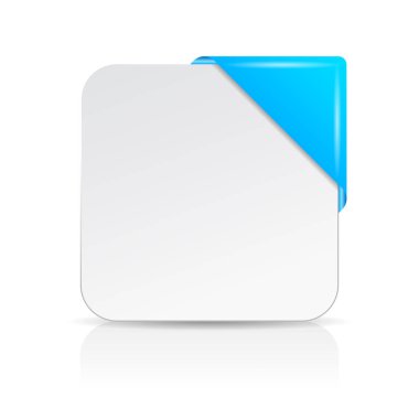 Mavi köşede boş bilgi kartı