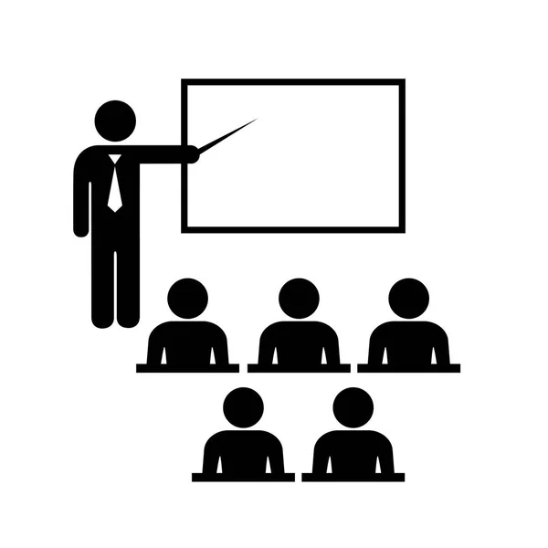 Εικονίδιο του φορέα αρσενικό δάσκαλο με δείκτη — Διανυσματικό Αρχείο