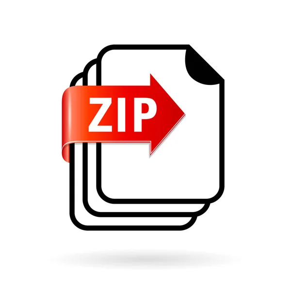 Ikona pliku archiwum zip — Wektor stockowy