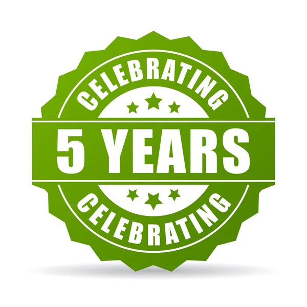 Five years anniversary celebrating icon — Stock Vector