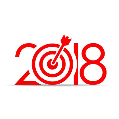 2018 yeni yılda, motivasyon tebrik kartı hedeflerinize ulaşmak
