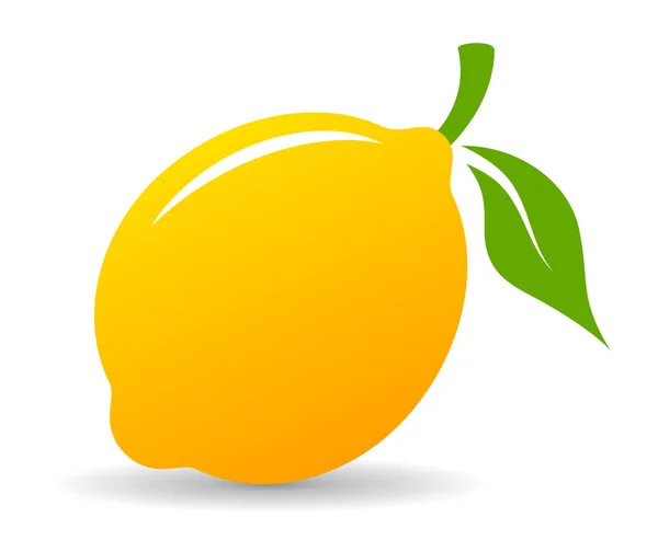 Icono amarillo vector limón — Vector de stock