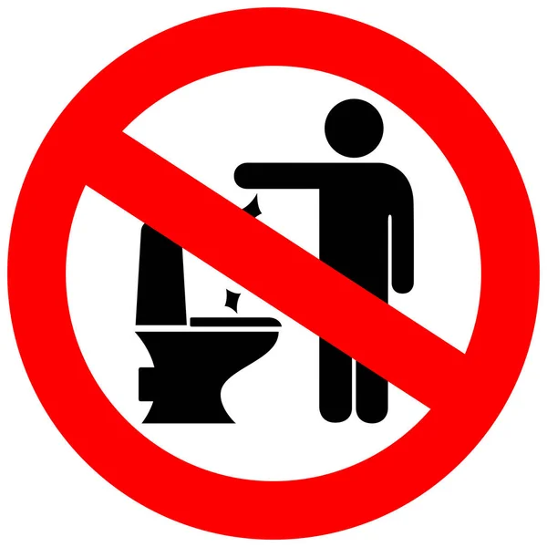 Pas de signe de litière de toilettes — Image vectorielle