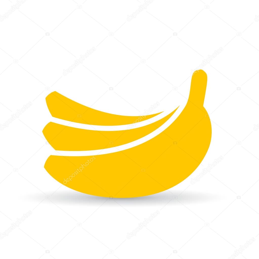 Banana vector icon illustration isolated on white background