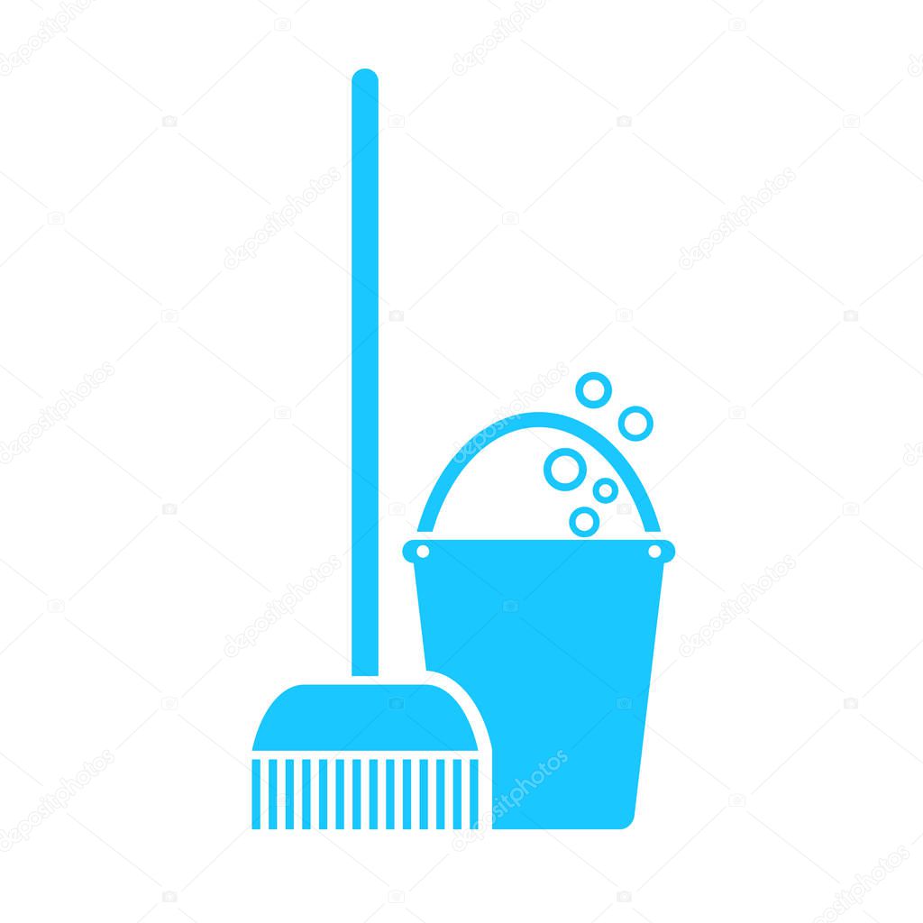Mop swab vector pictogram illustration isolated on white background
