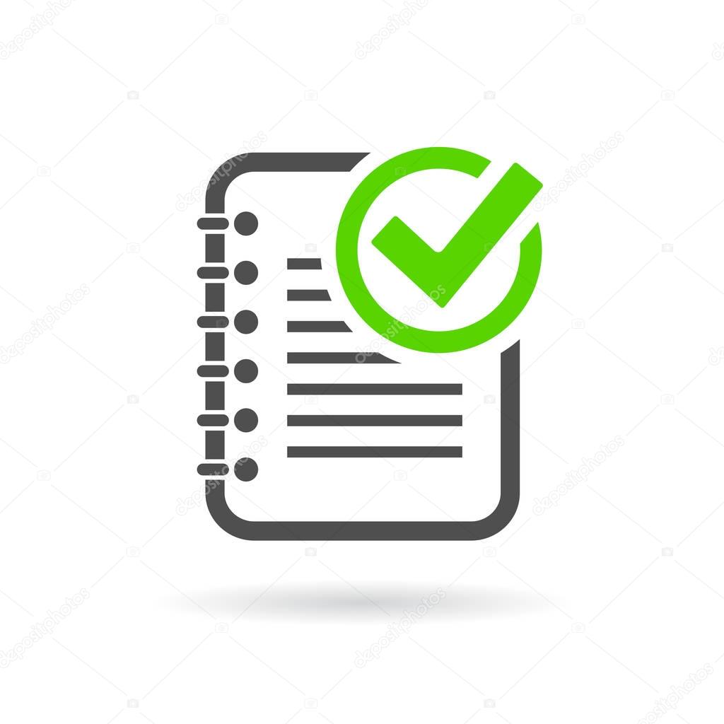 Task completed vector icon illustration isolated on white background