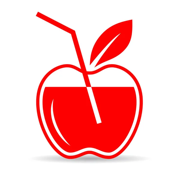 Apple juice-ikonen — Stock vektor