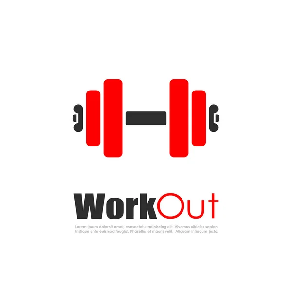 Fitness Workout Vektor Logo — Stockvektor