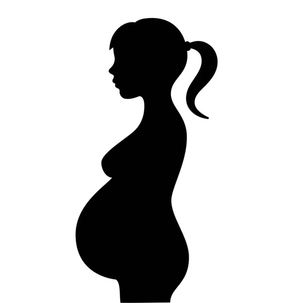 Icône vectorielle femme enceinte — Image vectorielle