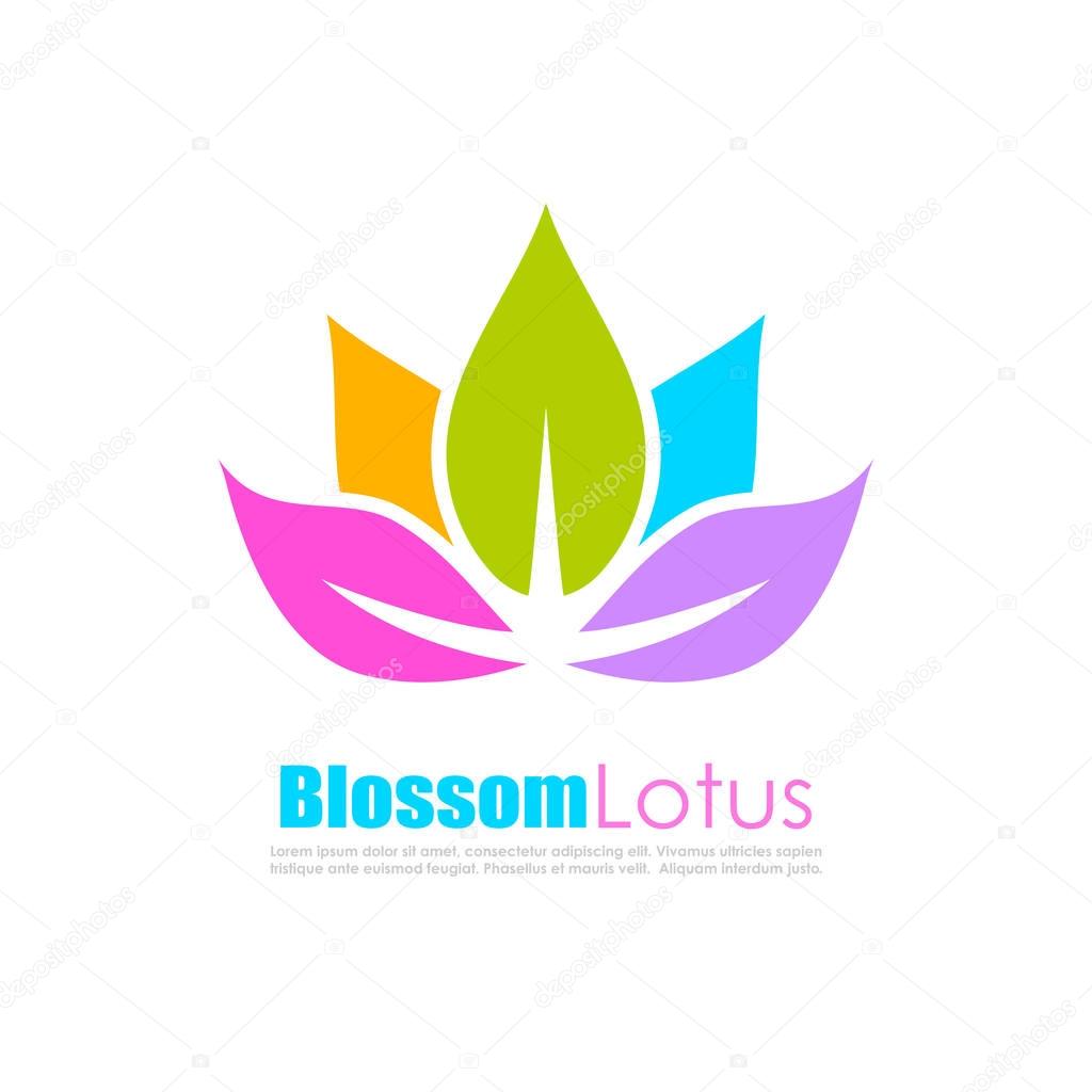 Color flower symbol vector illustration isolated on white background