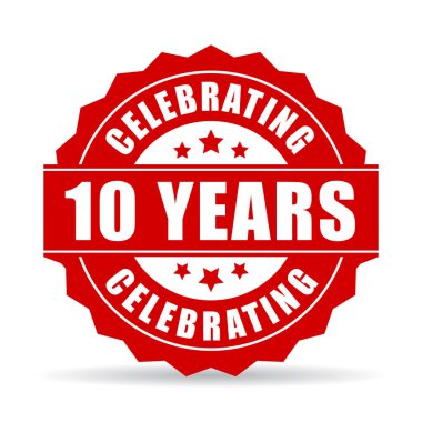 10 yıl yıldönümü kutluyor simgesi