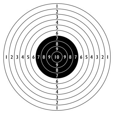 Shooting target icon clipart