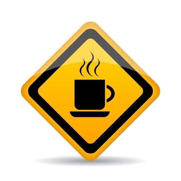 Koffiekopje vector teken — Stockvector