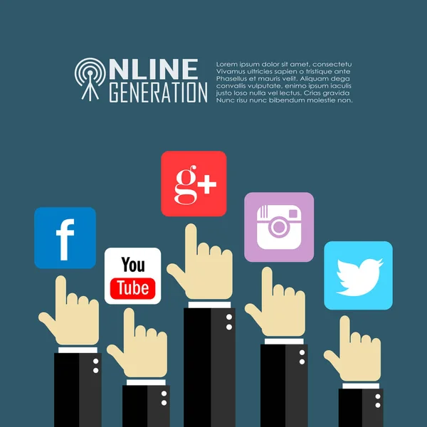 Poster voor sociale media — Stockvector