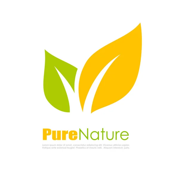 Natuurlijk blad abstracte logo — Stockvector